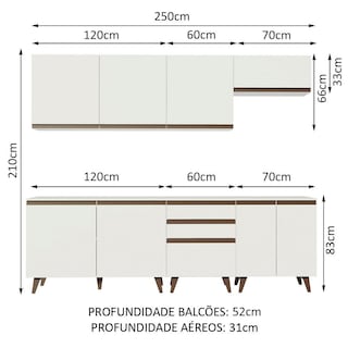 Foto 3 | Cocina Integral Completa Modular Madesa Reims 250cm Bb 02