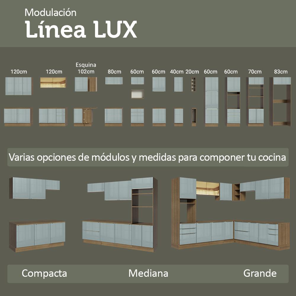 Foto 9 pulgar | Cocina Integral Completa Modular Madesa Lux 240cm Mg 08