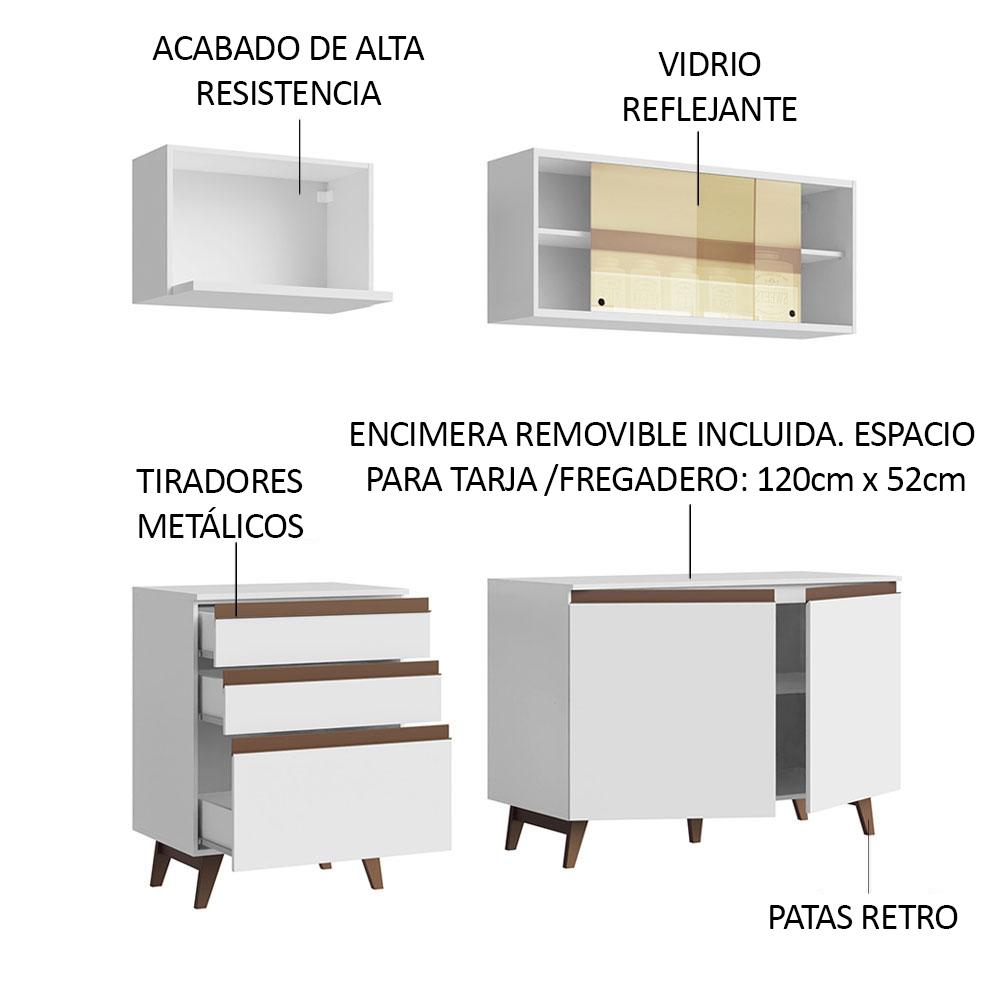 Foto 5 pulgar | Cocina Integral Completa Modular Madesa Reims 180cm Bb 02