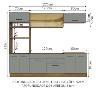 Foto 3 | Cocina Integral Completa Modular Madesa Agata 270cm Mg 03