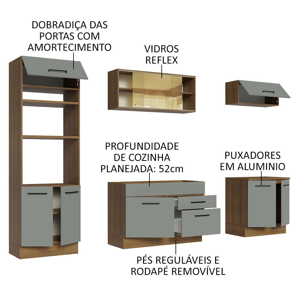 Foto 5 pulgar | Cocina Integral Completa Modular Madesa Agata 270cm Mg 03