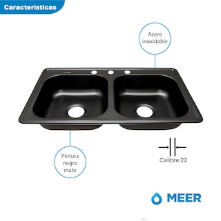 Foto 2 | Fregadero de Cocina con Kit de Instalación Cnx Negro