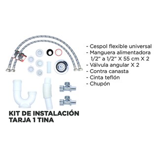 Foto 4 | Set de Tarja de Cocina con Mezcladora + Accesorios