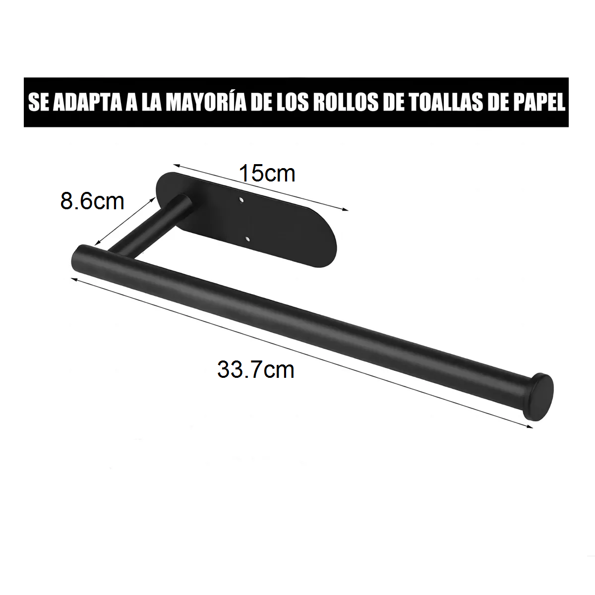 Foto 4 pulgar | Soporte Rollos Para Papel Higiénico Para Cocinas Eo Safe Imports Esi-16344 Negro