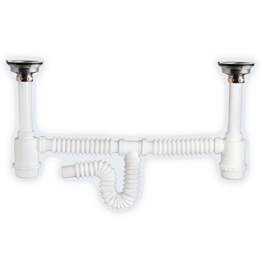 Foto 2 pulgar | Desagüe Doble Bote 55cm Para Tarja Antifugas