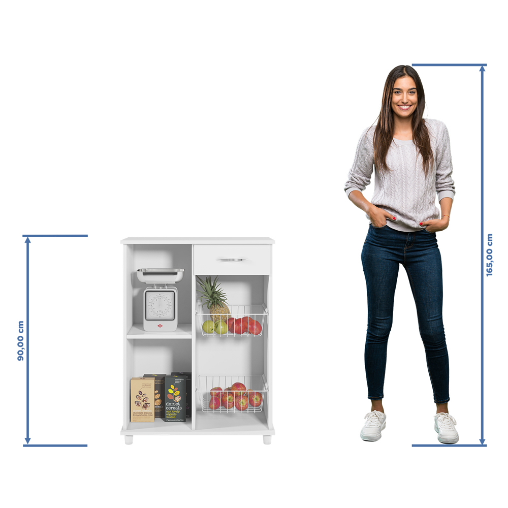 Foto 6 pulgar | Mueble para Microondas Organizador Darady Belize New Blanco