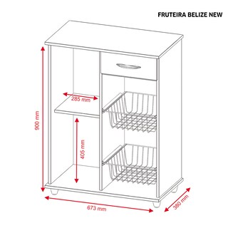Foto 6 | Mueble para Microondas Organizador Darady Belize New Blanco