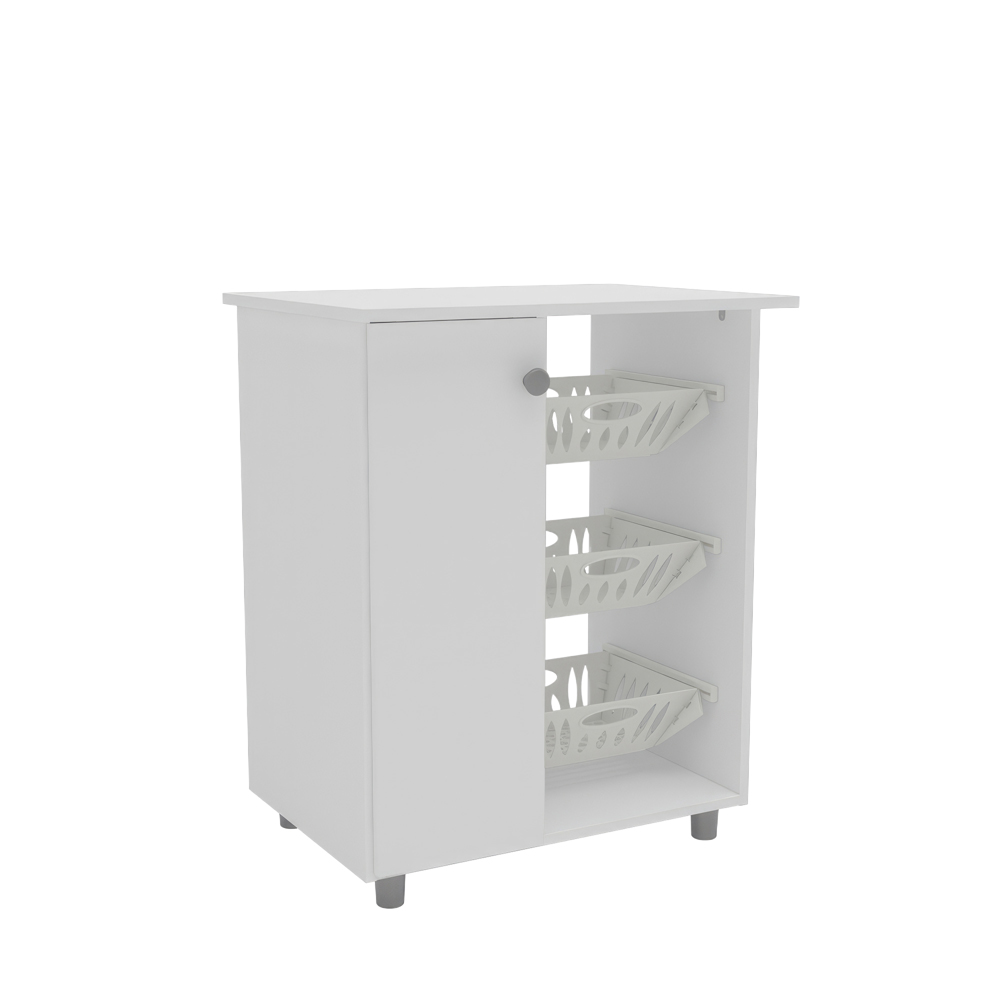 Foto 3 pulgar | Mueble para Microondas Darady Blanco con Frutero Organizador