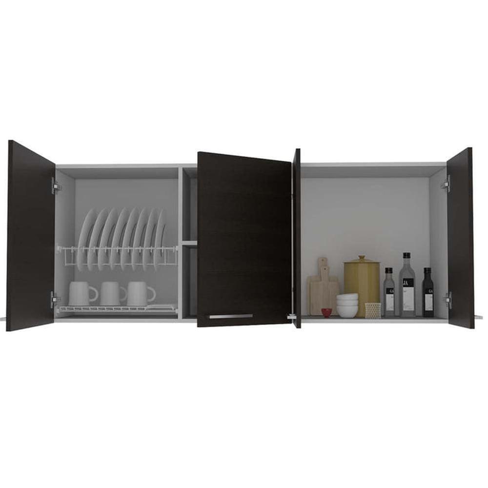 Foto 4 pulgar | Gabinete Superior Ursa, Múltiples Entrepaños, Color Blanco Y Wengue