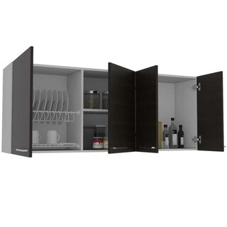 Foto 4 | Gabinete Superior Ursa, Múltiples Entrepaños, Color Blanco Y Wengue