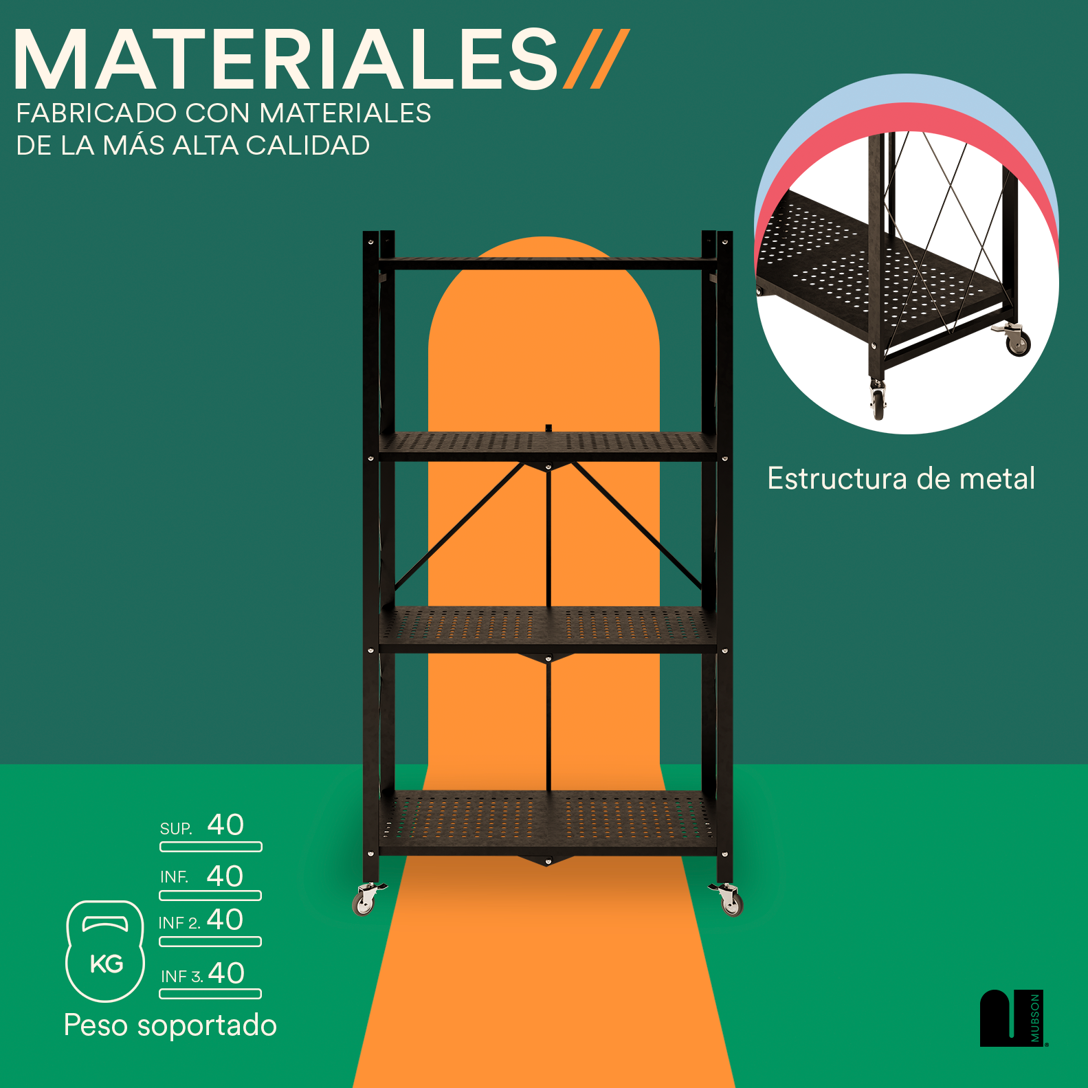 Foto 4 pulgar | Rack Mubson de 4 Niveles con Resistencia de 200 kg Anaquel Erlo