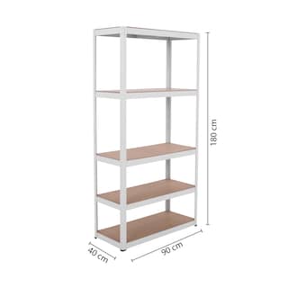 Foto 2 | Estante Metalico Onof Esm-01 Anaquel Rack 5 Niveles Color Blanco