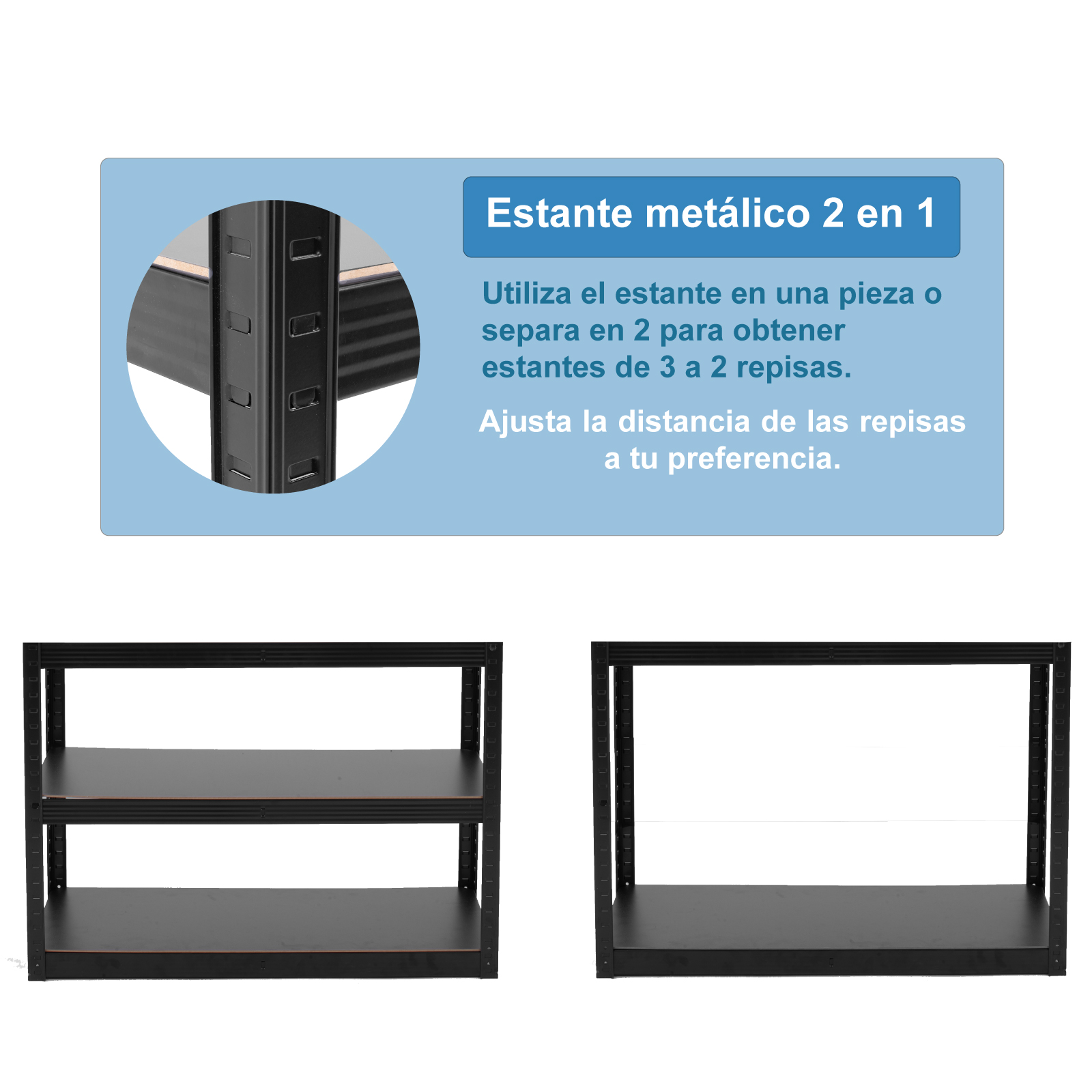 Foto 7 pulgar | Estante Metalico Onof Esm-01 Anaquel Rack 5 Niveles Resistente Al Agua Color Negro