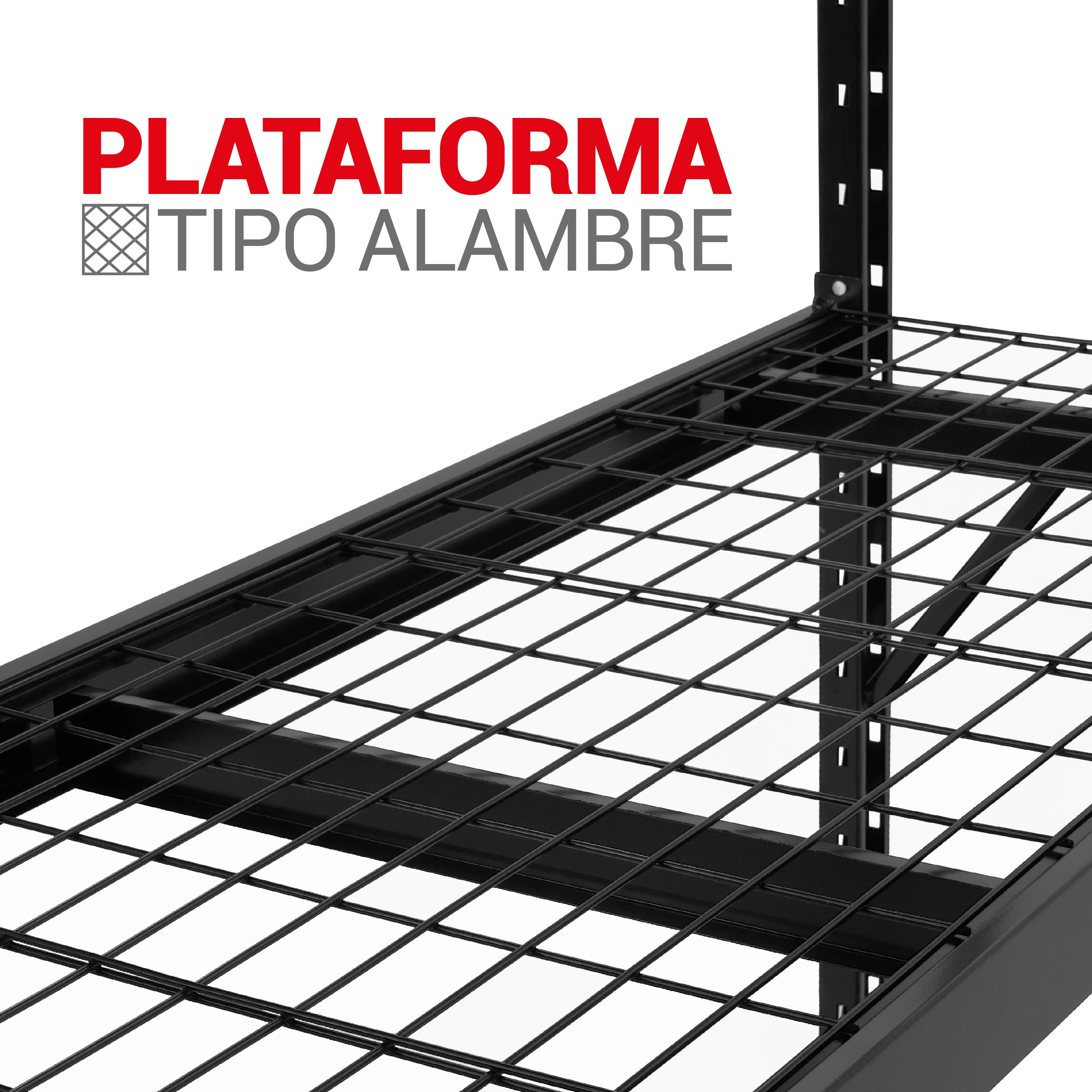 Foto 4 pulgar | Estante De Acero Industrial Guardex Berlin Rack Metálico De 3 Niveles Capacidad 2t 183x282x61 Cm Color Negro