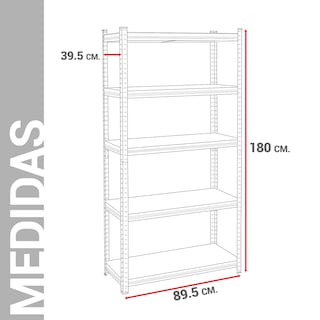 Foto 4 | Estante Metálico 5 Niveles Guardex Anaquel Organizador Rack Color Gris