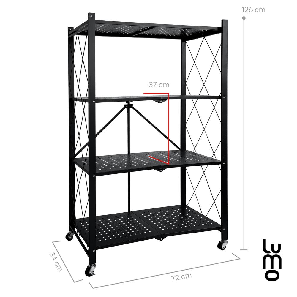 Foto 4 pulgar | Estante Anaquel Organizador Plegable 4 Niveles Rack Metalico