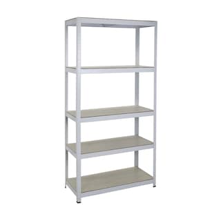 Foto 1 | Estante Anaquel Organizador Laminado 5 Niveles Stock & Lock Color Blanco Mueble Organizador Estante Multiusos Ajustable
