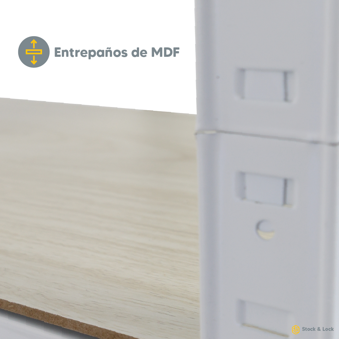 Foto 9 pulgar | Estante Anaquel Organizador Laminado 5 Niveles Stock & Lock Color Blanco  Mueble Organizador Estante Multiusos Ajustable