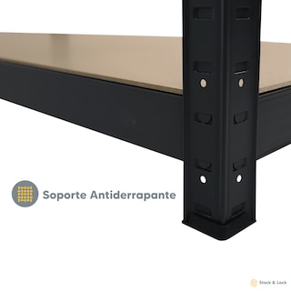 Foto 3 | Estante Organizador Stock & Lock 5 Niveles Negro Mueble Multiusos