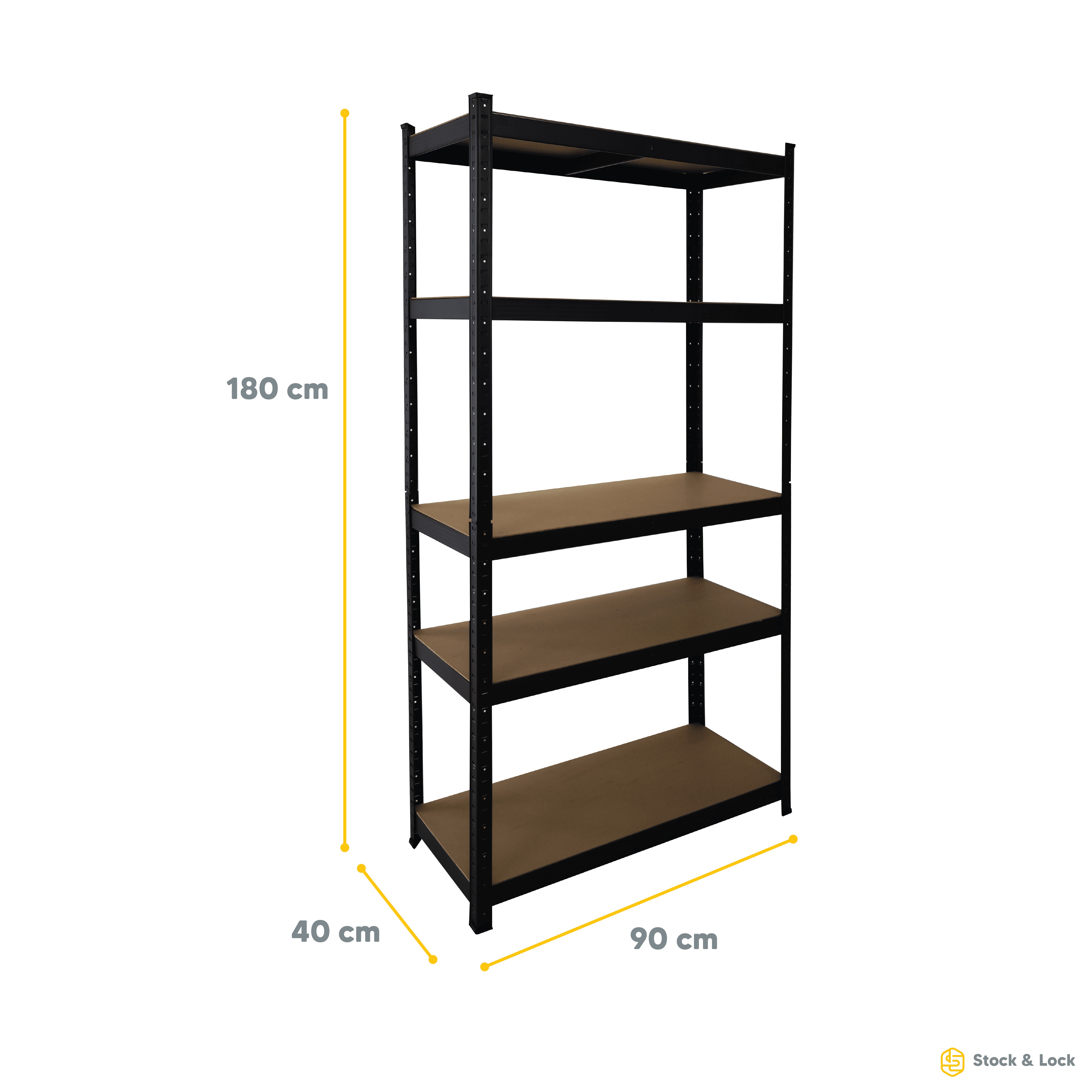 Foto 4 | Estante Organizador Stock & Lock 5 Niveles Negro Mueble Multiusos