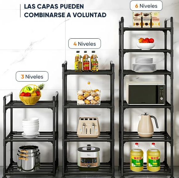 Foto 5 pulgar | Xtellar Organizador Universal Versátil De Metal Y Plástico De 6 Niveles Para Cocina, Baño Y Más