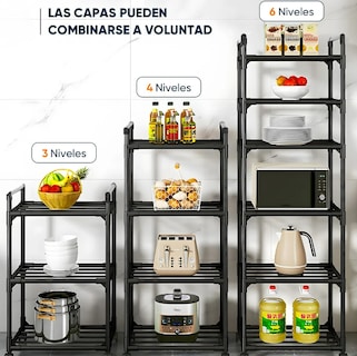 Foto 4 | Xtellar Organizador Universal Versátil De Metal Y Plástico De 6 Niveles Para Cocina, Baño Y Más