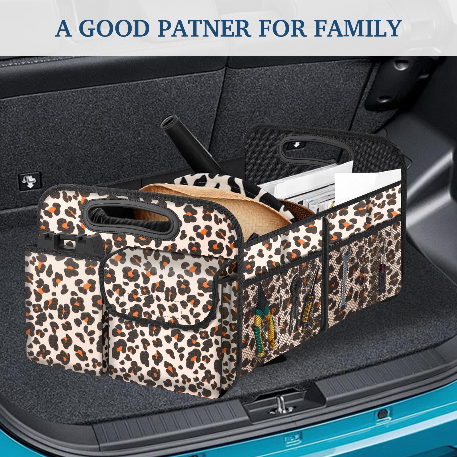 Foto 7 | Organizador De Maletero De Coche Femular, Impermeable Y Plegable, Diseño De Leopardo - Venta Internacional.