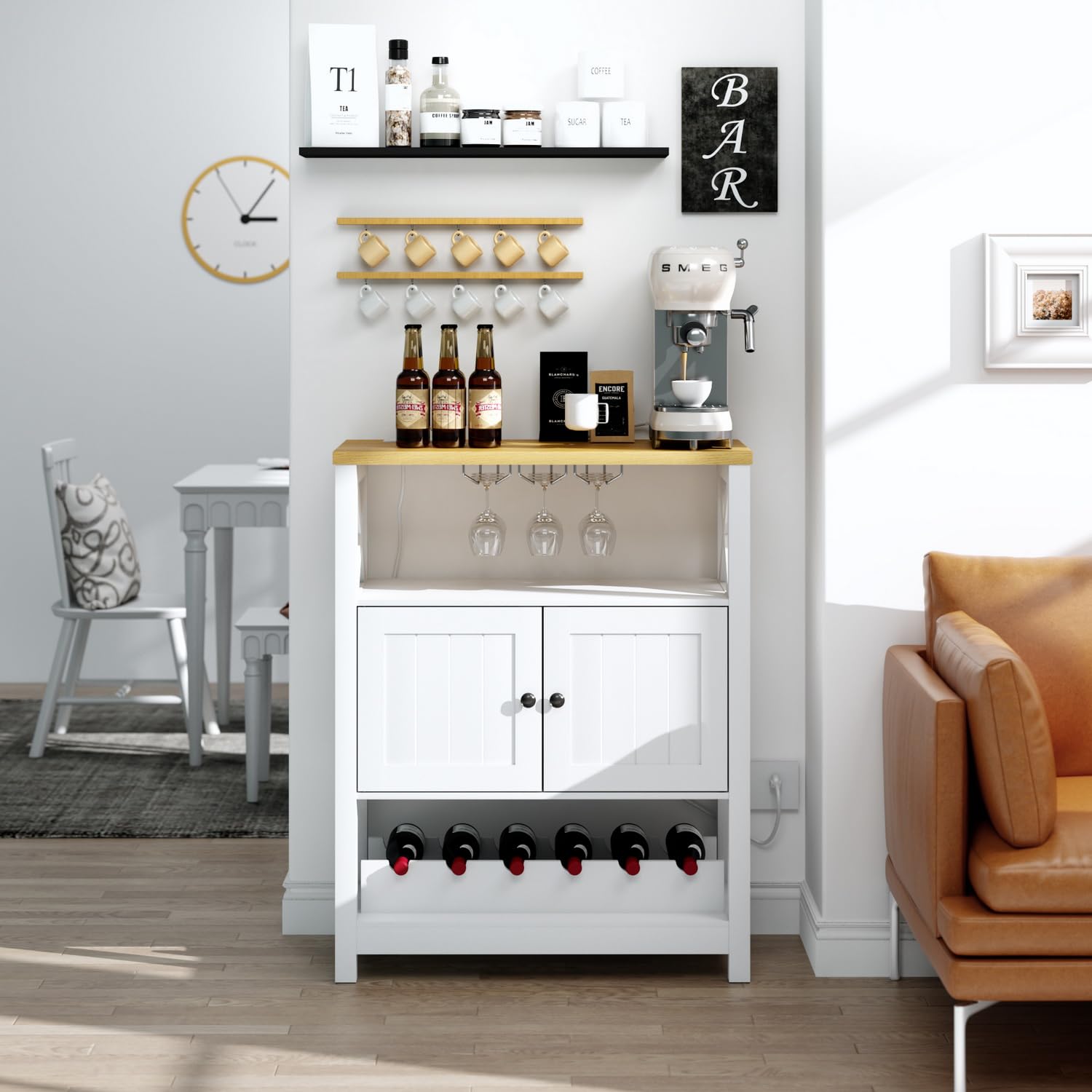 Foto 4 pulgar | Estante de Vinos Furniturer Blanco