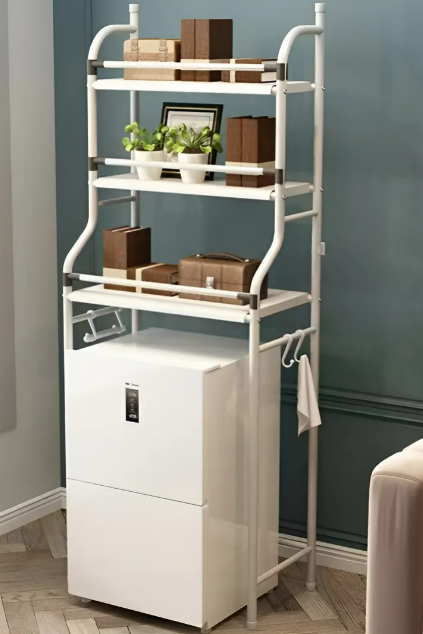 Foto 4 | Xtellar Mueble Organizador Multinivel Para Lavadora – Estantes De Almacenamiento Espacioso En Acero Inoxidable