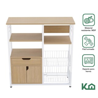 Foto 2 | Mueble Multiusos KingsHouse con Cajón y Repisas color Marrón