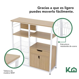 Foto 4 | Mueble Multiusos KingsHouse con Cajón y Repisas color Marrón