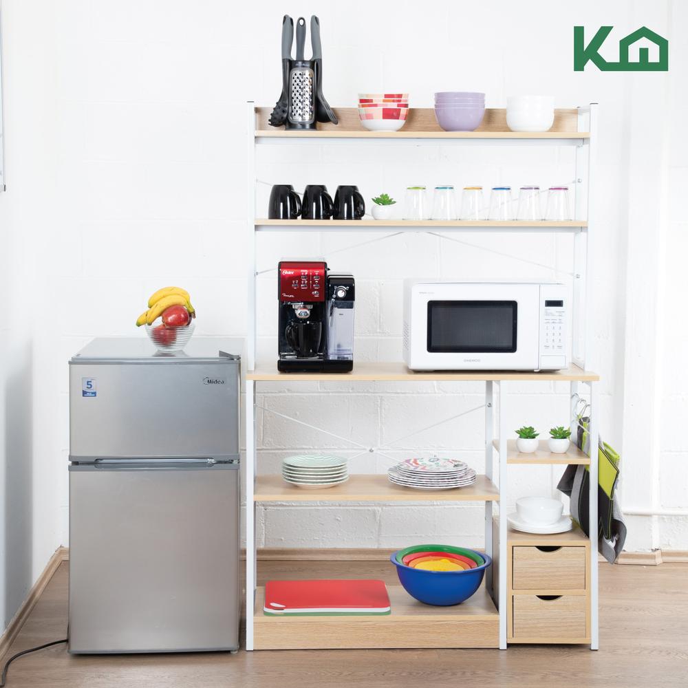 Foto 9 pulgar | Mueble de Cocina Multiusos KingsHouse con Repisas y 2 Cajones