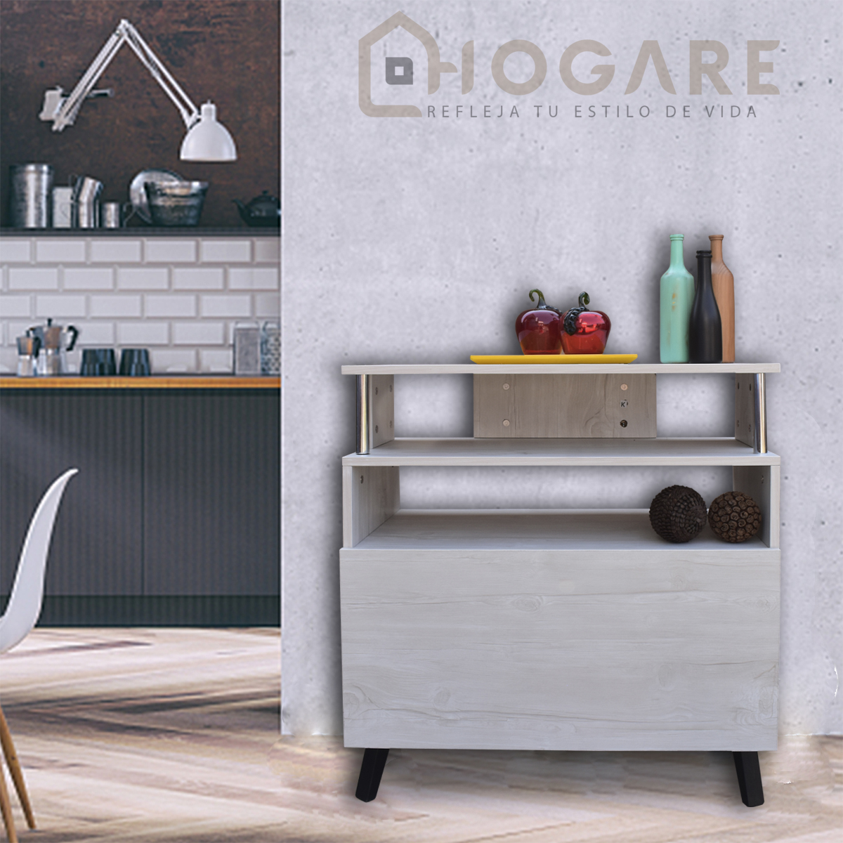 Foto 3 pulgar | Mueble Organizador De Cocina Multiusos Hogare