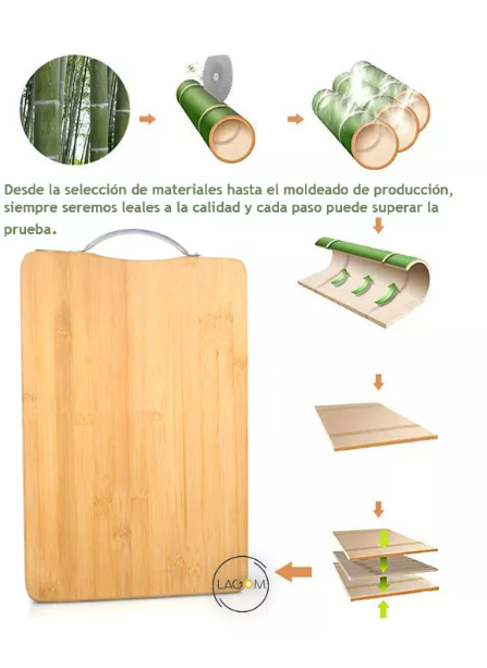 Foto 4 | Tabla Picar Cortar Lagom 50 x 35 cm de Bambú y Madera Orgánica Liso