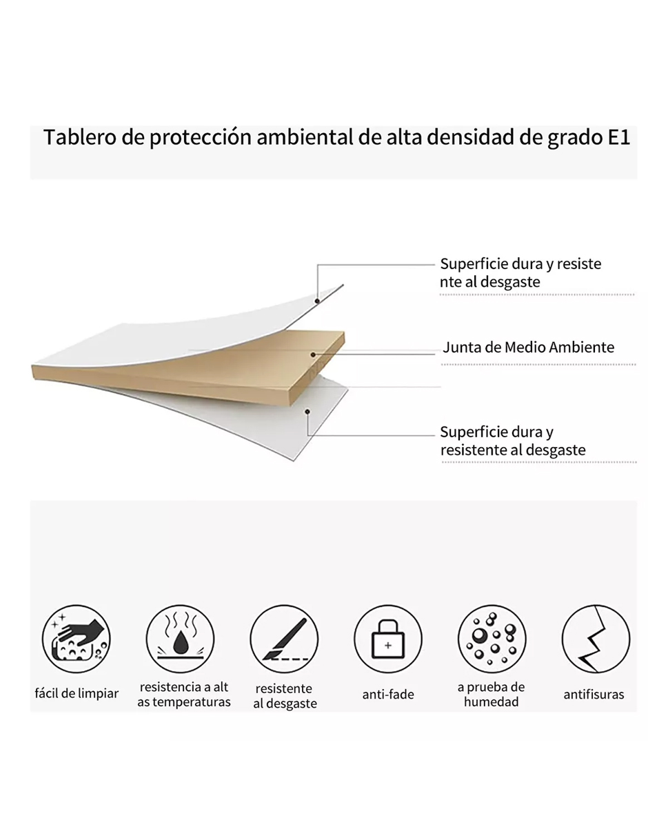 Foto 5 pulgar | Mesa Plegable Moderna MDF Minimalista Portatil 120 cm