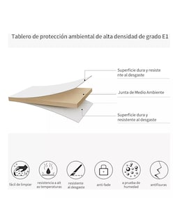 Foto 4 | Mesa Plegable Moderna MDF Minimalista Portatil 120 cm