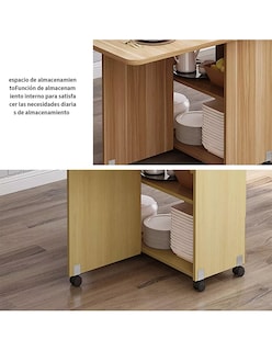 Foto 5 | Mesa Plegable Moderna MDF Minimalista Portatil 120 cm