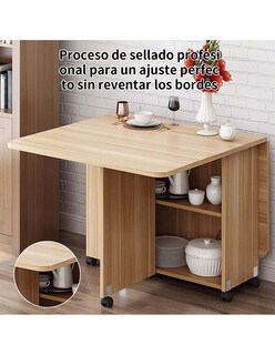 Foto 8 | Mesa Plegable Moderna MDF Minimalista Portatil 120 cm