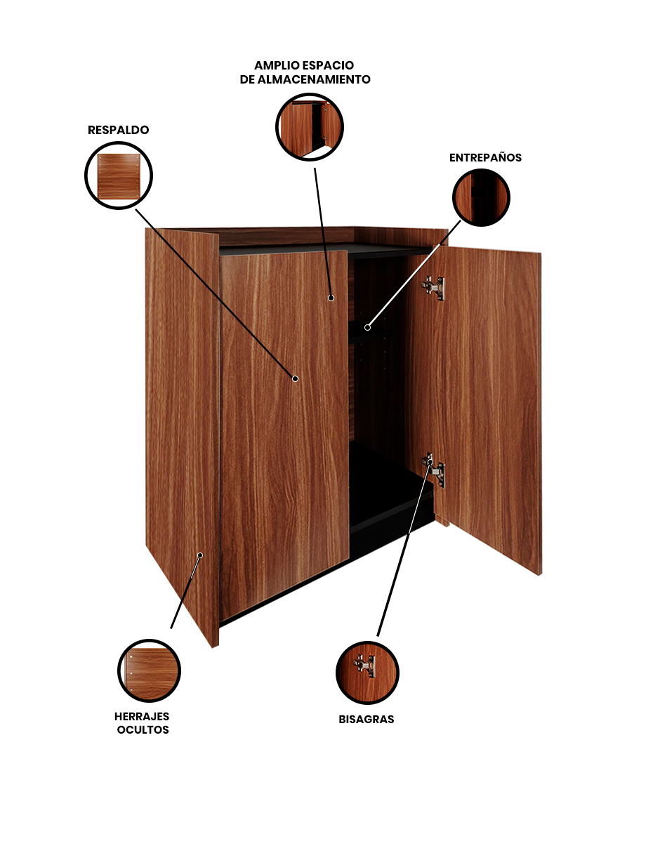 Foto 4 pulgar | Gabinete Decomobil Marrón