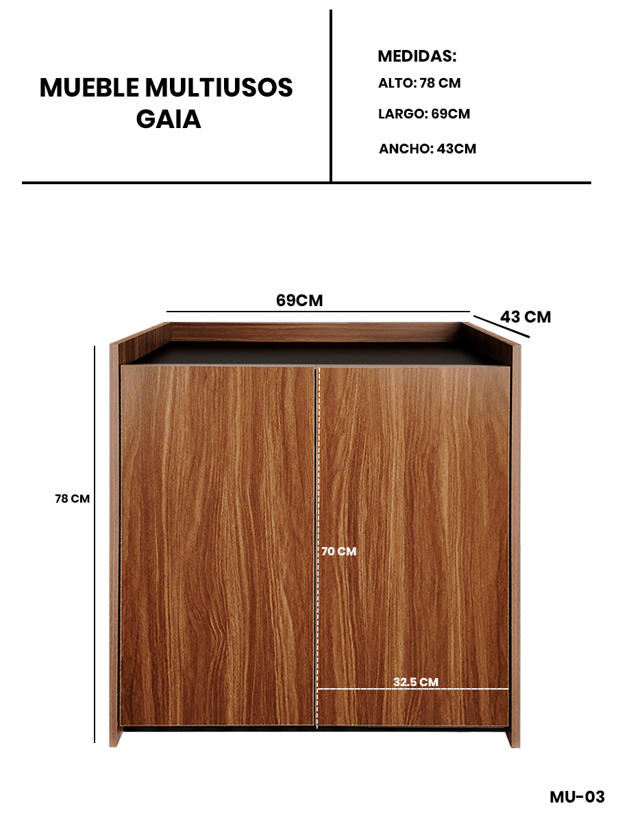Foto 7 | Gabinete Decomobil Marrón
