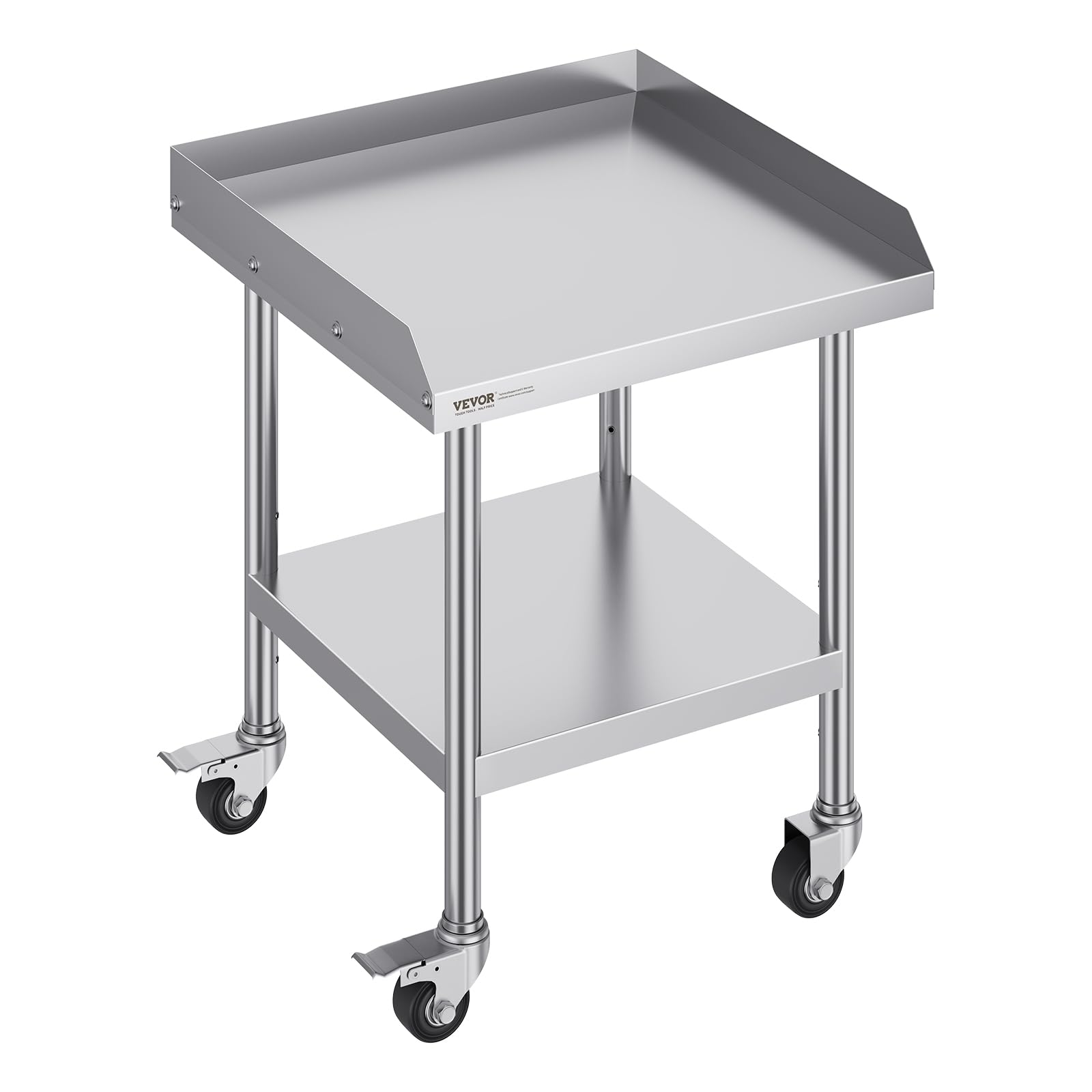 Mesa De Trabajo Vevor De Acero Inoxidable 60x60x76 Cm Con Ruedas - Venta Internacional.