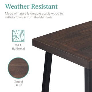 Foto 4 | Mesa De Comedor Best Choice Products De Madera De Acacia Para 6 Personas - Venta Internacional.