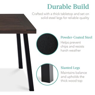 Foto 5 | Mesa De Comedor Best Choice Products De Madera De Acacia Para 6 Personas - Venta Internacional.