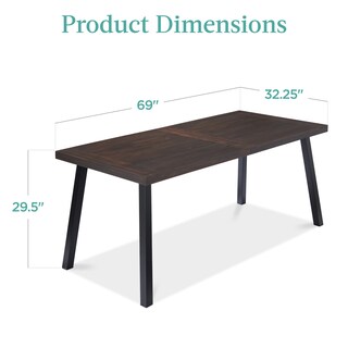 Foto 7 | Mesa De Comedor Best Choice Products De Madera De Acacia Para 6 Personas - Venta Internacional.