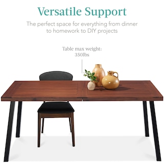 Foto 6 | Mesa De Comedor Best Choice Products De Madera De Acacia Para 6 Personas - Venta Internacional.