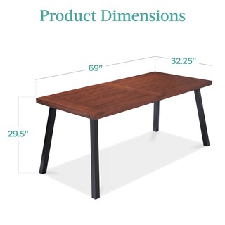 Foto 7 | Mesa De Comedor Best Choice Products De Madera De Acacia Para 6 Personas - Venta Internacional.