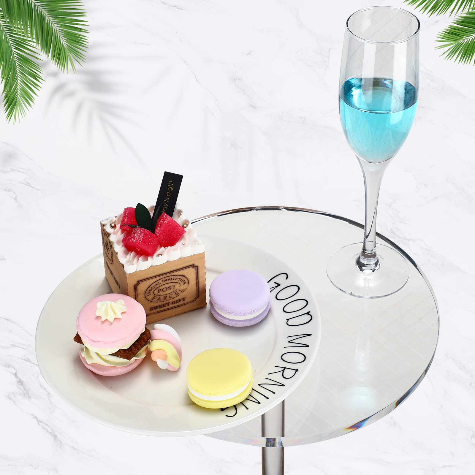 Foto 4 | Mesa De Bebidas Chunful De Acrílico Transparente Para Espacios Pequeños, 25 X 25 X 54 Cm - Venta Internacional.
