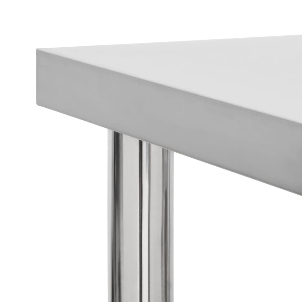 Foto 6 pulgar | Mesa De Trabajo De Cocina Vidaxl De Acero Inoxidable Con Ruedas De 80 X 45 Cm - Venta Internacional.