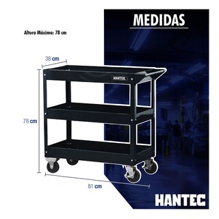 Foto 5 | Carro de Servicio Hantec HNTM980 color Negro