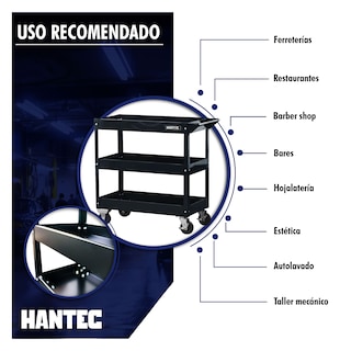 Foto 7 | Carro de Servicio Hantec HNTM980 color Negro